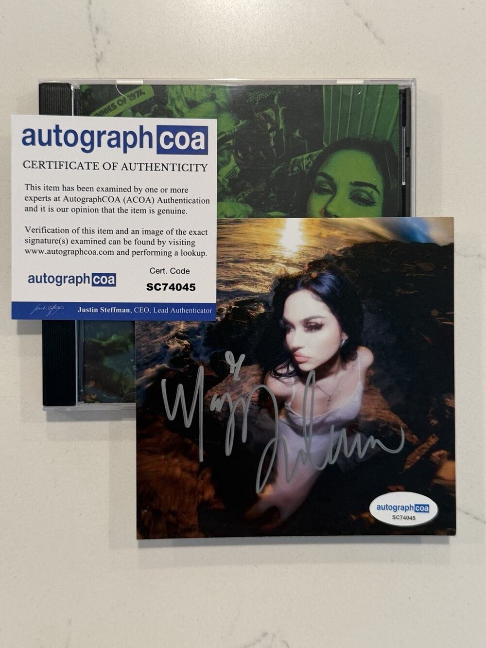 MAGGIE LINDEMANN SUCKERPUNCH LTD US CD + SIGNED ART CARD AUTOGRAPHED COA ACOA #1